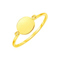 14k Yellow Gold Ring with Polished Oval