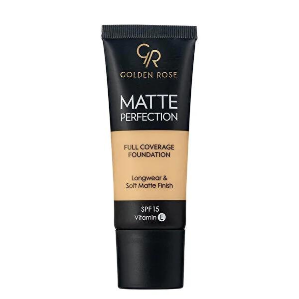 Golden Rose Matte Perfection Foundation - Long-Lasting, Matte Finish, SPF 15 Protection