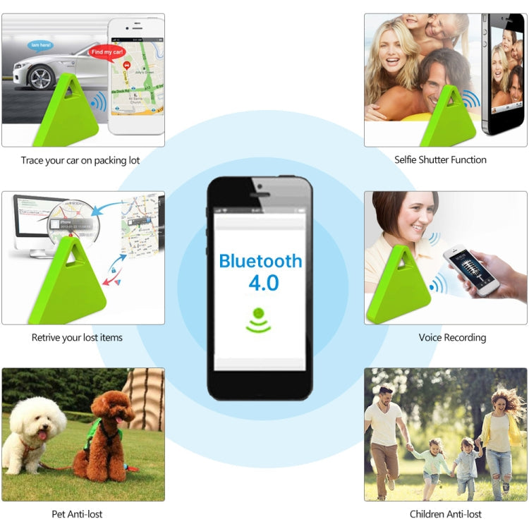 HCX003 Triangle Two-way Smart Bluetooth Anti-lost Keychain Finder (White)