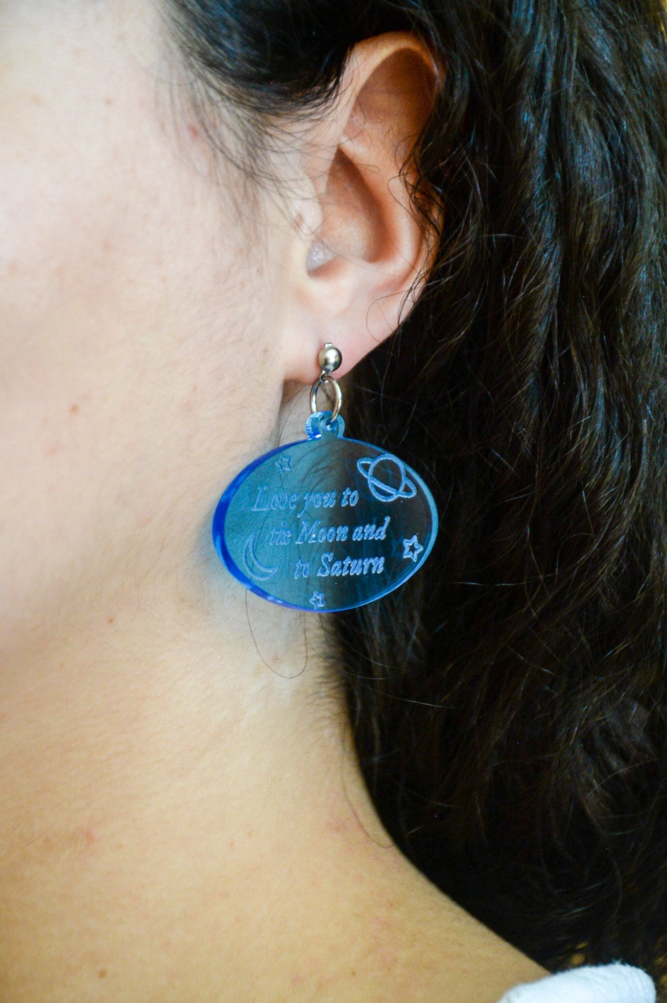 Love You to the Moon and to Saturn Earrings