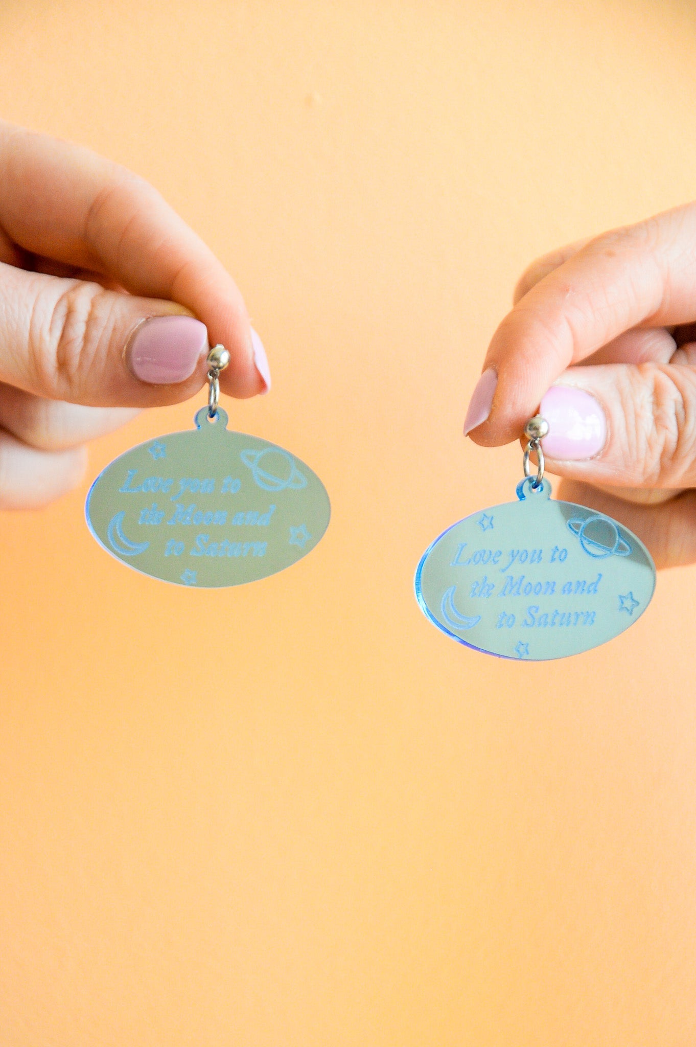 Love You to the Moon and to Saturn Earrings