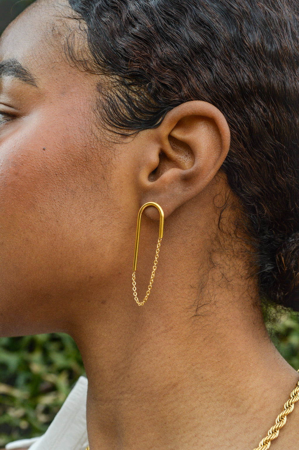 Delicate Titanium Chain Dangle