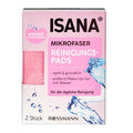 Isana Microfiber Facial Cleansing Pads for Gentle Makeup Removal 2-Pack