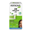 Remove Care Facial Wax Strips: Achieve Smooth, Hair-Free Skin for Up to 4 Weeks. Easy At-Home Face Waxing Kit with Post-Wax Wipes (24 Strips)