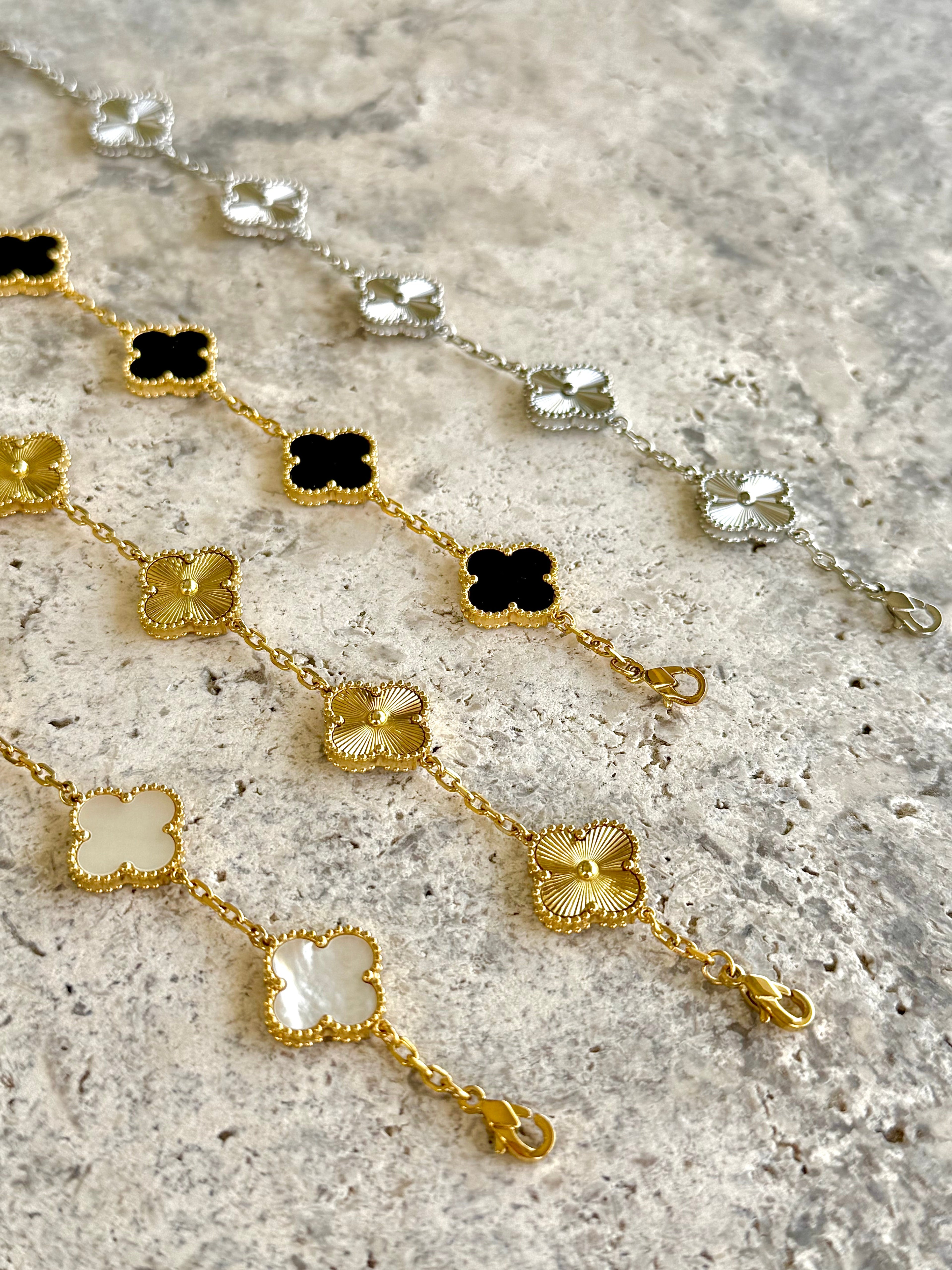 5 Silver Clover Bracelet