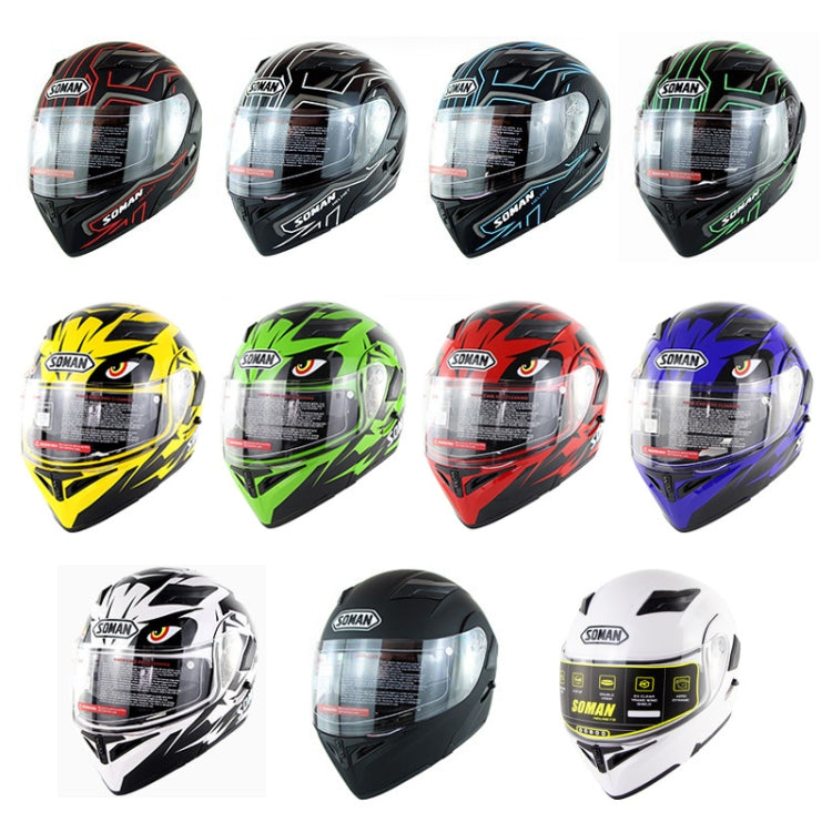 Soman 955 Skyeye Motorcycle Full / Open Face Bluetooth Helmet Headset Full Face, Supports Answer / Hang Up Calls(Pearl White)