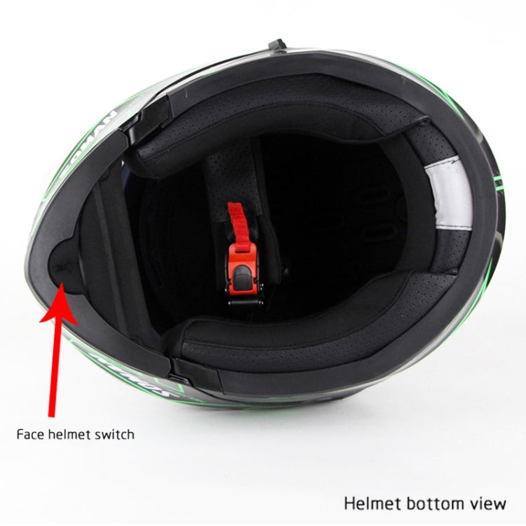 Soman 955 Skyeye Motorcycle Full / Open Face Bluetooth Helmet Headset Full Face, Supports Answer / Hang Up Calls(Black Green)