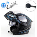 Soman 955 Skyeye Motorcycle Full / Open Face Bluetooth Helmet Headset Full Face, Supports Answer / Hang Up Calls(Black Blue)