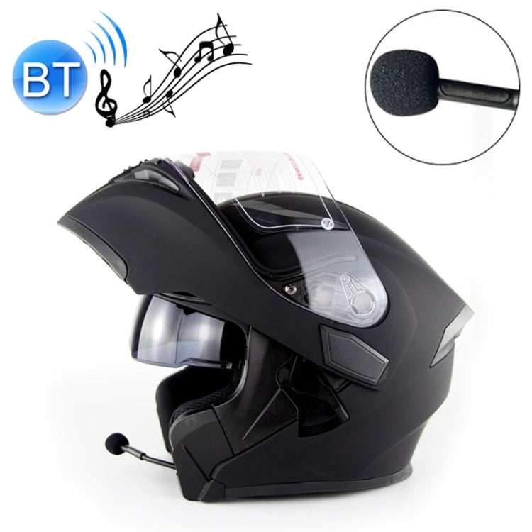 Soman 955 Skyeye Motorcycle Full / Open Face Bluetooth Helmet Headset Full Face, Supports Answer / Hang Up Calls(Matte Black)