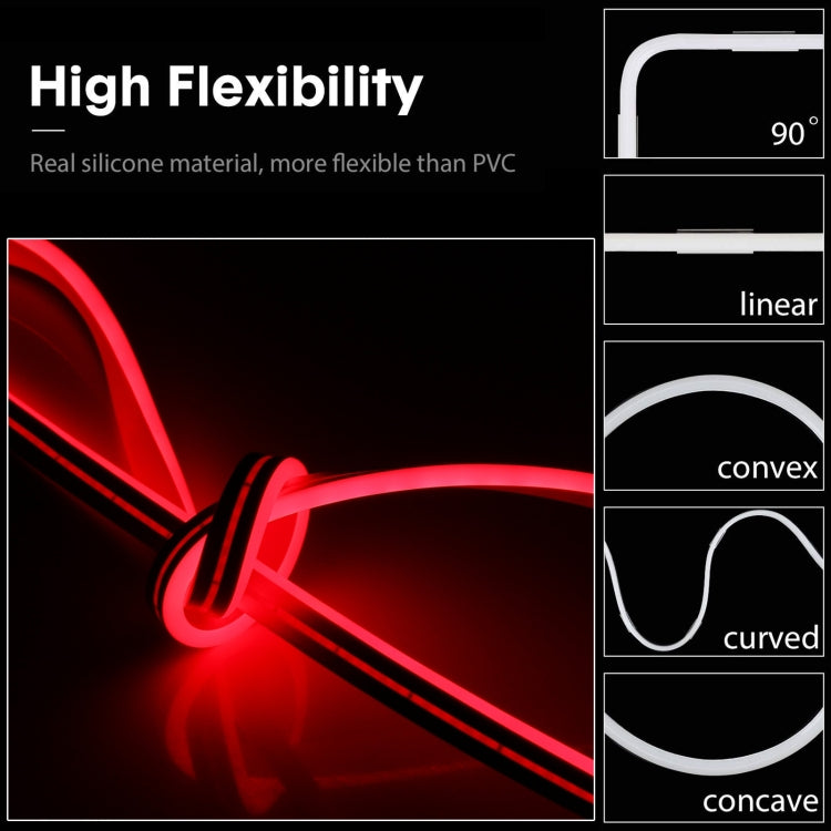 CJ-1206 12V 6A 5m IP65 Waterproof Silicone Neon LED Strip Light(Red)