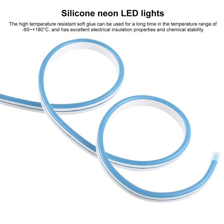 CJ-1206 12V 6A 5m IP65 Waterproof Silicone Neon LED Strip Light(Sky Blue)