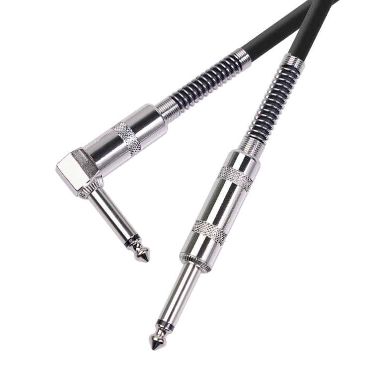 TC048SL 6.35mm Plug Straight to Elbow Electric Guitar Audio Cable, Cable Length:3m