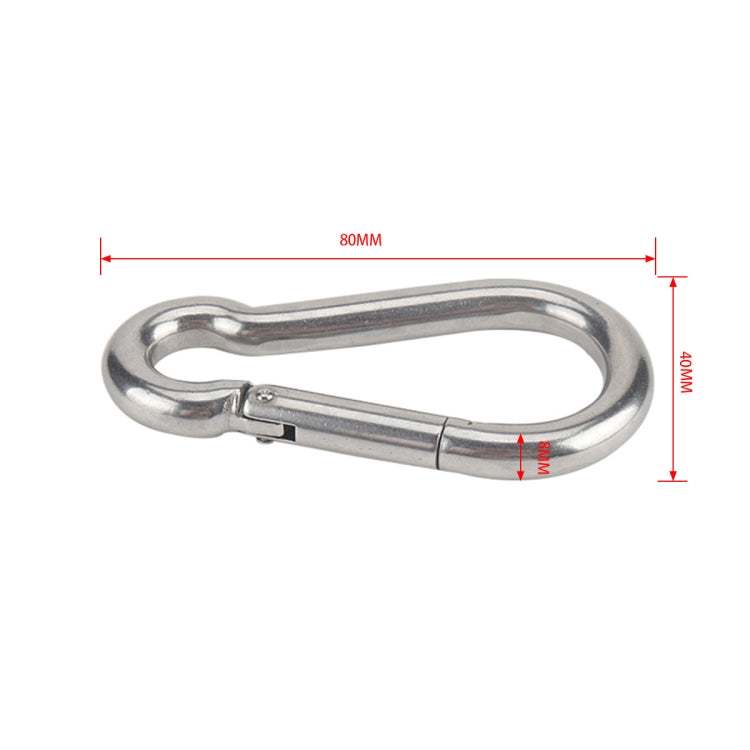 RV Trailer Spring Safety Rope Breakaway Cable, Safety Buckle Size:M8 x 80mm(Orange)