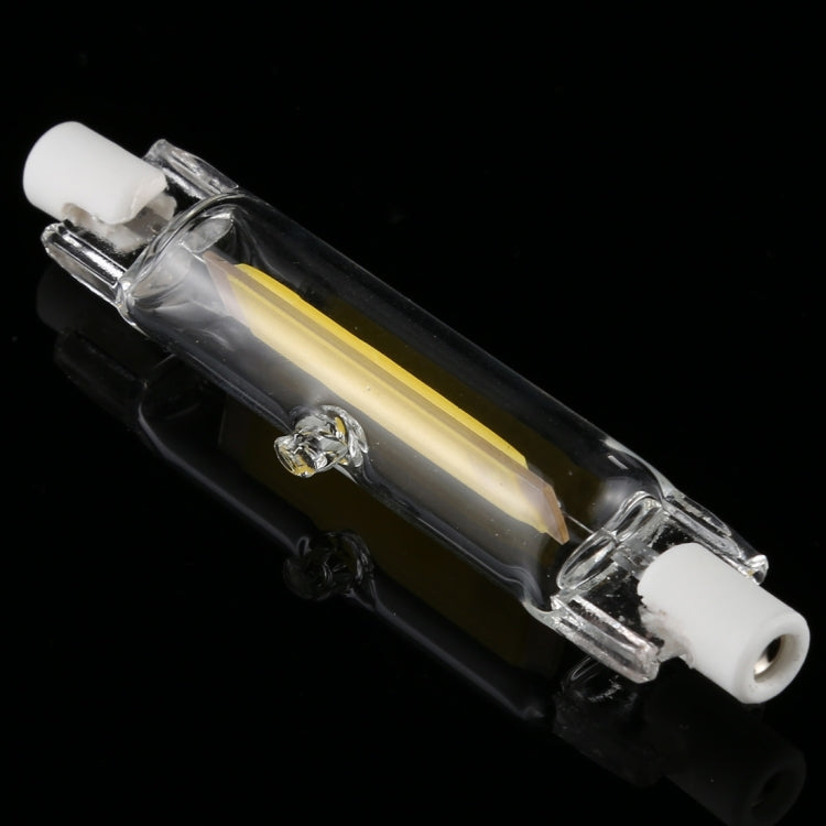 R7S 220V 5W 78mm COB LED Bulb Glass Tube Replacement Halogen Lamp Spot Light(6000K White Light)