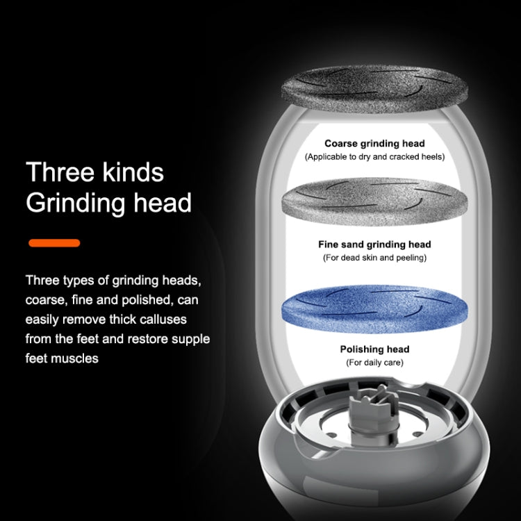 Electric Vacuum Design Foot Grinder Household Multifunctional Pedicure Calluses Foot Care, Specification:Silver Foot Grinder