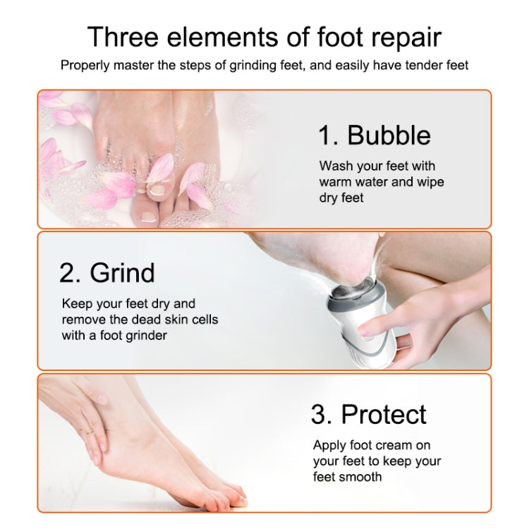 Electric Vacuum Design Foot Grinder Household Multifunctional Pedicure Calluses Foot Care, Specification:Silver Foot Grinder