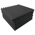 6pcs / Pack 30x30x2.5cm Triangular Groove Style Recording Studio Drum Video Room Sound Insulation Board Silencer Cotton(Black)