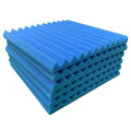 6pcs / Pack 30x30x2.5cm Triangular Groove Style Recording Studio Drum Video Room Sound Insulation Board Silencer Cotton(Blue)