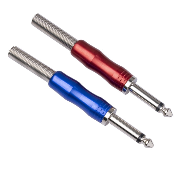 BLS01 DIY Soldering 6.35mm Mono Guitar Audio Cable Plug(Blue)