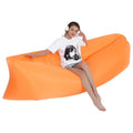 Outdoor Portable Lazy Water Inflatable Sofa Beach Grass Air Bed, Size: 200 x 70cm(Orange)