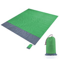 Polyester Waterproof Plaid Cloth Pocket Picnic Mat Outdoor Camping Beach Mat, Size: 2.1 x 2m(Green + Gray)
