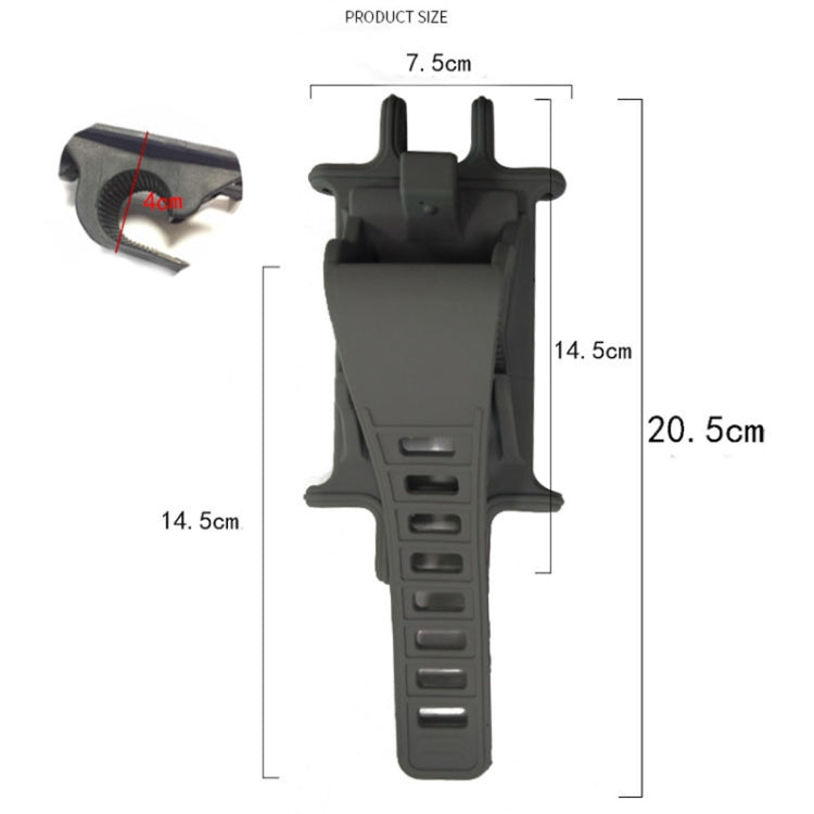 Silica Gel Bicycle Universal Phone Holder(Black)