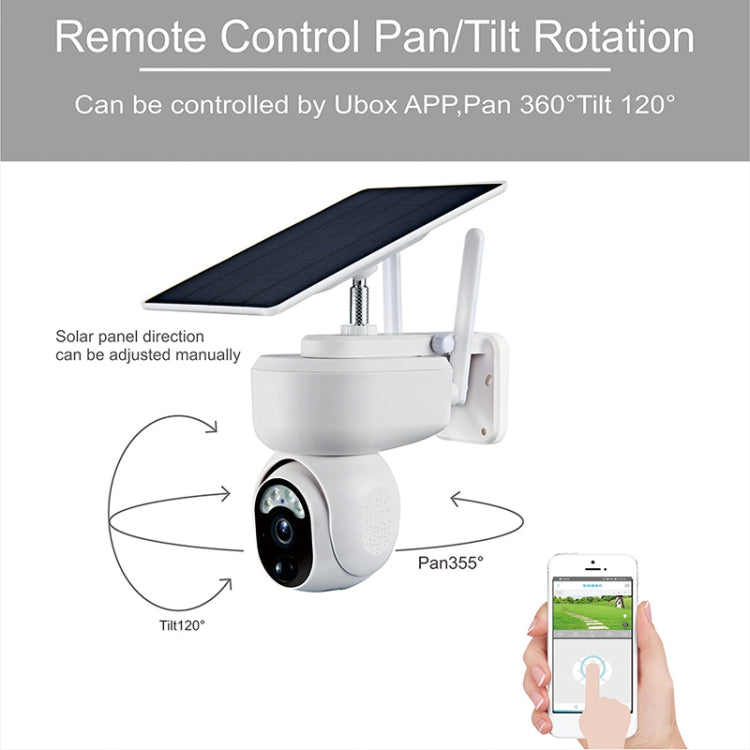 T24 1080P IP65 Waterproof Solar Smart PTZ Camera, Support Full-color Night Vision & Two-way Voice Intercom & AI Humanoid Detection Alarm, 4G European Version