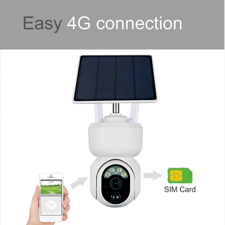 T24 1080P IP65 Waterproof Solar Smart PTZ Camera, Support Full-color Night Vision & Two-way Voice Intercom & AI Humanoid Detection Alarm, 4G European Version
