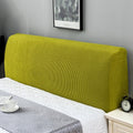 Polar Fleece Elastic Full Covered Headboard Dust Cover, Size:120cm(Emerald Yellow)