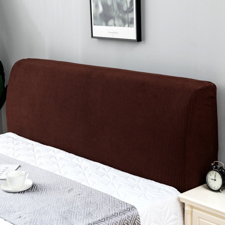 Polar Fleece Elastic Full Covered Headboard Dust Cover, Size:120cm(Amber Brown)
