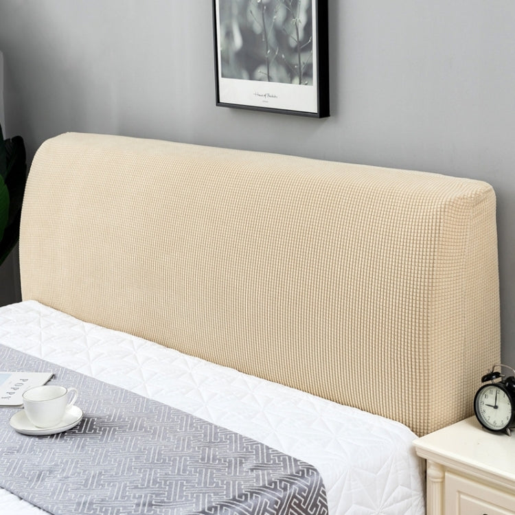 Polar Fleece Elastic Full Covered Headboard Dust Cover, Size:120cm(Mustard Yellow)