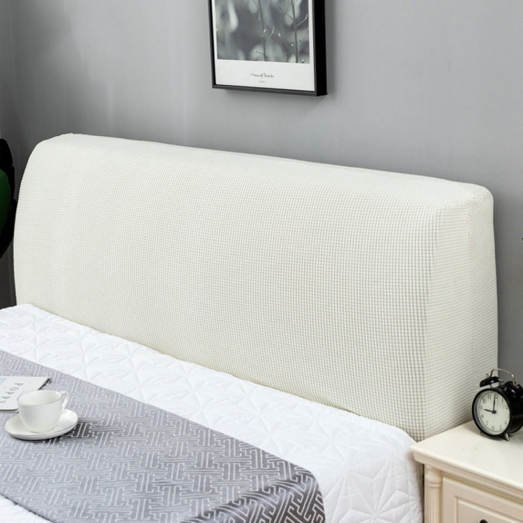 Polar Fleece Elastic Full Covered Headboard Dust Cover, Size:120cm(Beige)