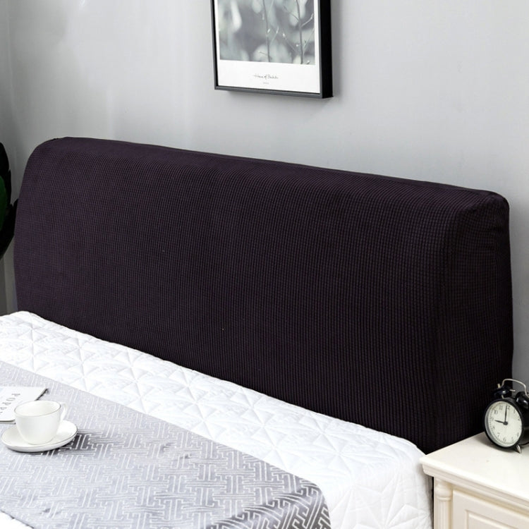 Polar Fleece Elastic Full Covered Headboard Dust Cover, Size:120cm(Dark Brown)
