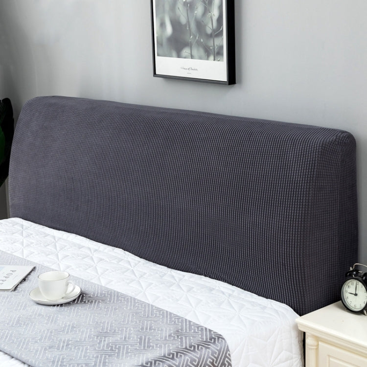Polar Fleece Elastic Full Covered Headboard Dust Cover, Size:200cm(Metal Gray)