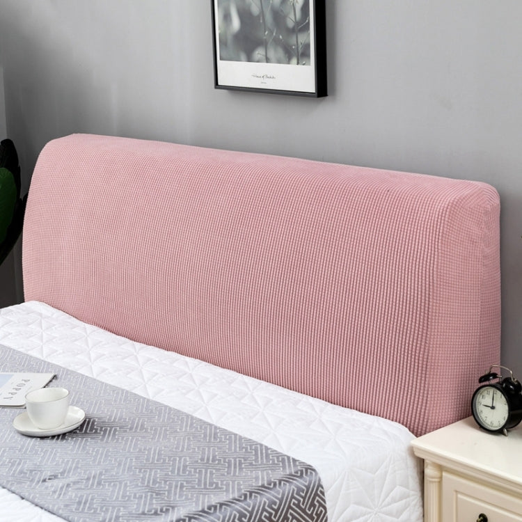 Polar Fleece Elastic Full Covered Headboard Dust Cover, Size:200cm(Pink)