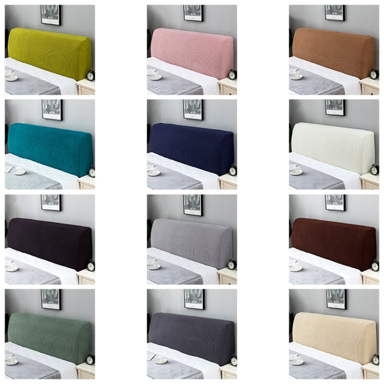 Polar Fleece Elastic Full Covered Headboard Dust Cover, Size:200cm(Metal Gray)