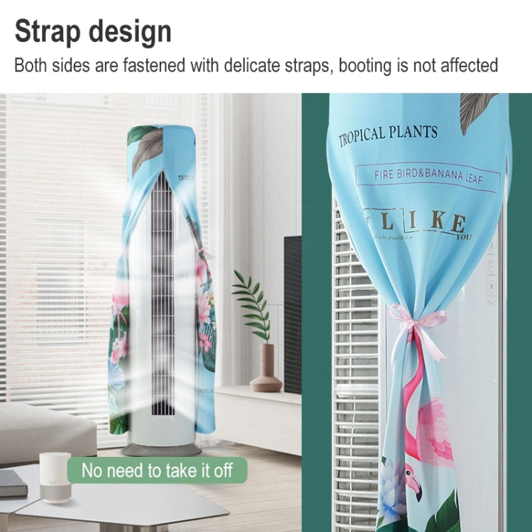 Elastic Cloth Cabinet Type Air Conditioner Dust Cover, Size:185 x 40cm(Blue Peacock)