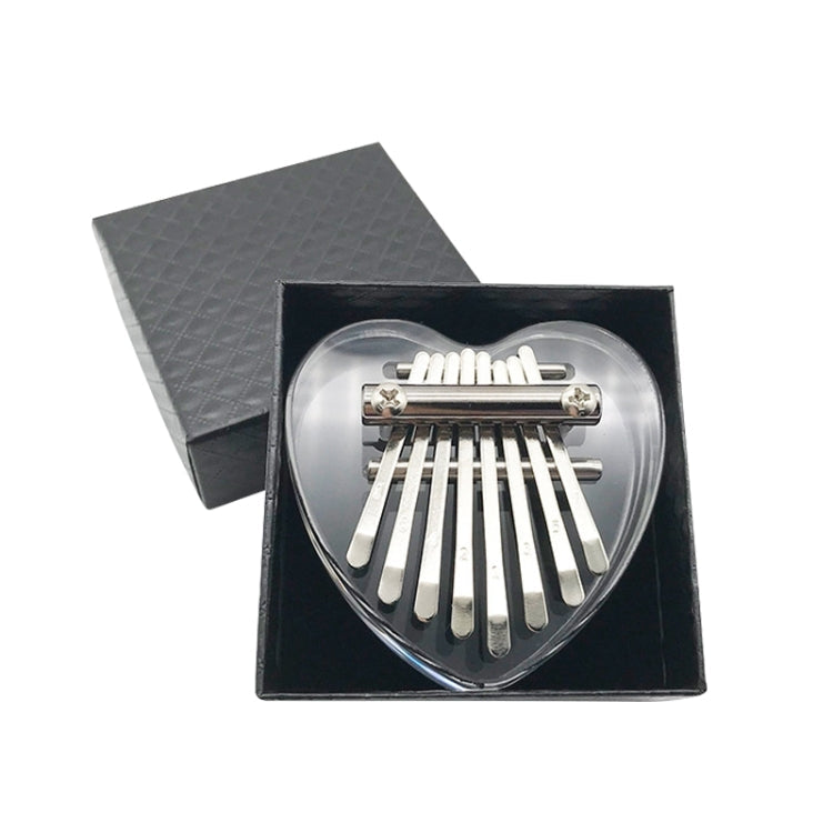 Mini 8 Tone Thumb Piano Kalimba Musical Instruments, Random Packaging(Acrylic Heart)