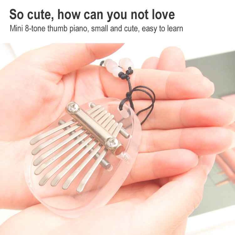 Mini 8 Tone Thumb Piano Kalimba Musical Instruments, Random Packaging(Acrylic Heart)