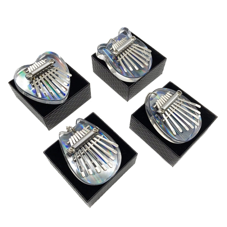 Mini Dazzle Acrylic 8 Tone Thumb Piano Kalimba Musical Instruments(Chinchilla)