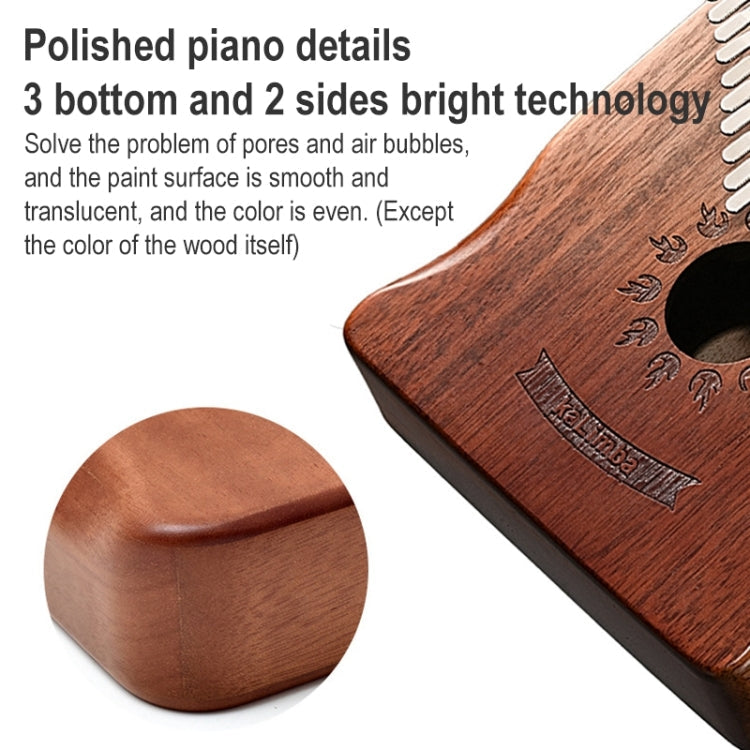 21 Tone Acacia Wood Thumb Piano Kalimba Musical Instruments(Coffee-Cat)