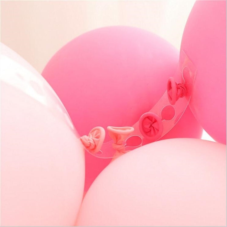 50 PCS DIY Latex Balloons Modeling Tool Plastic Balloon Chain Tie Knob Tool Birthday Party Wedding Decoration Supplies, Length: 5m(Double Holes)