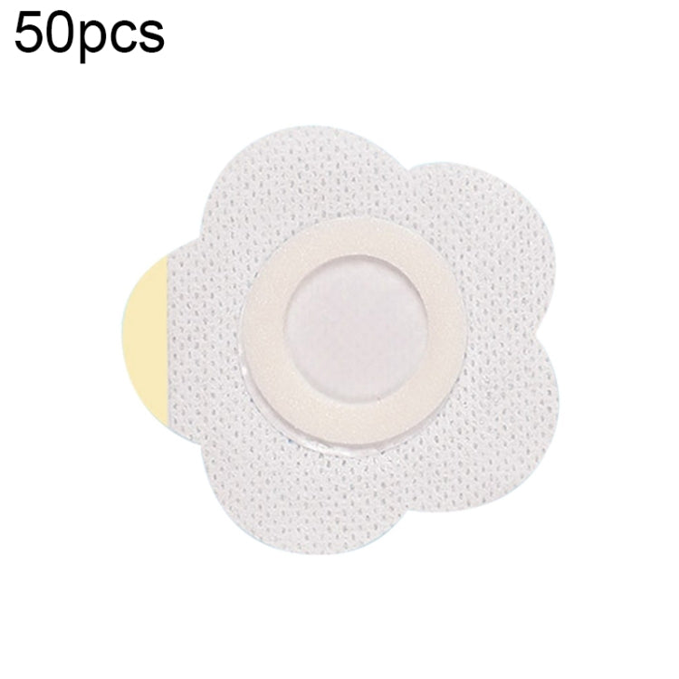 50pcs 043 Non-woven Stickers Wound Anti-seepage Three-volt Medicinal Patch, Size:6x6x2cm (Plum Shape)