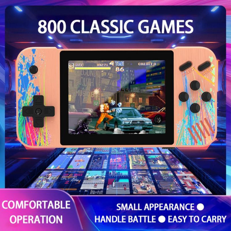 G3 Macaron 3.5 inch Screen Handheld Game Console for Dual Players Built-in 800 Games(Grey)