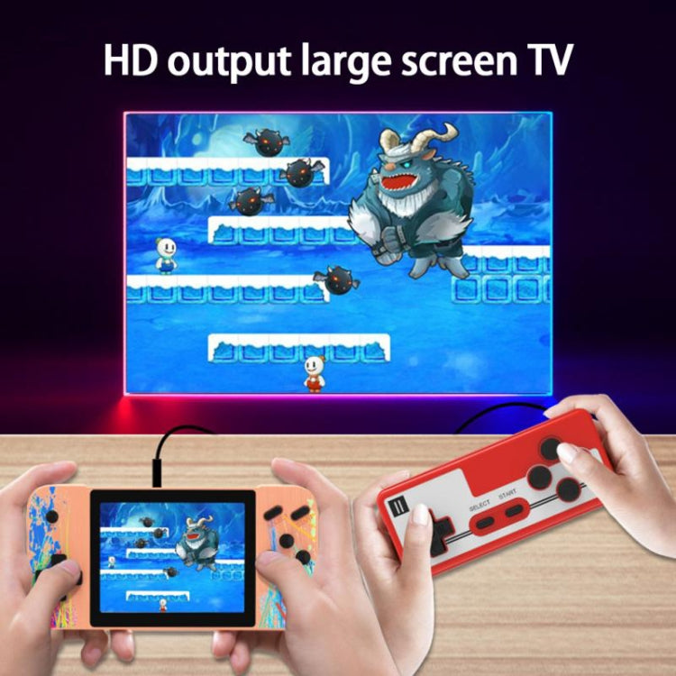 G3 Macaron 3.5 inch Screen Handheld Game Console for Dual Players Built-in 800 Games(Blue)