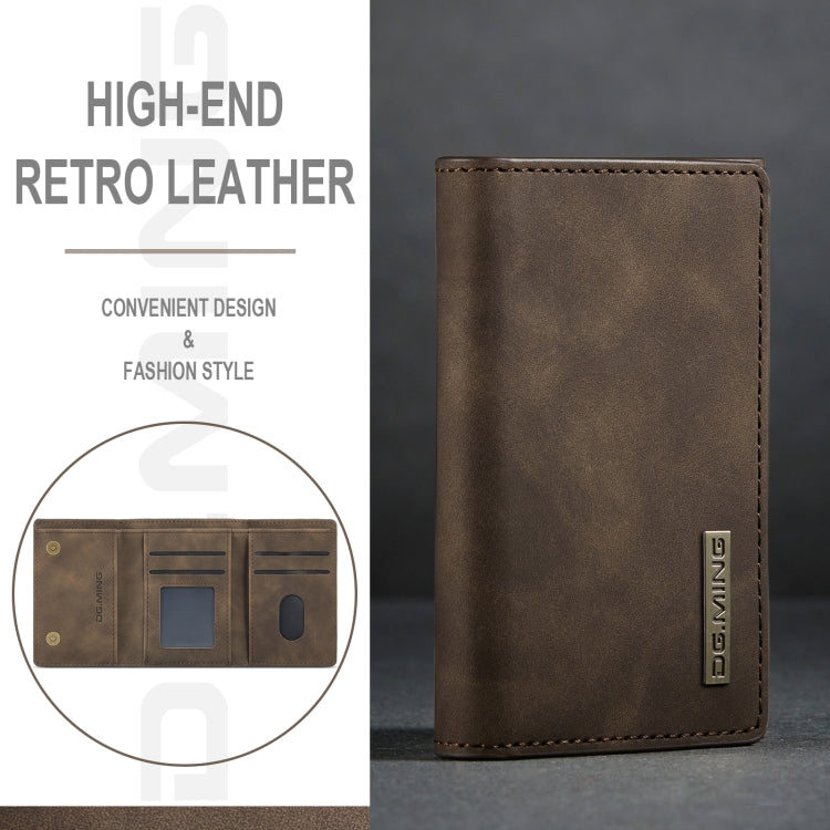 DG.MING M1 Series 3-Fold Multi Card Wallet(Coffee)