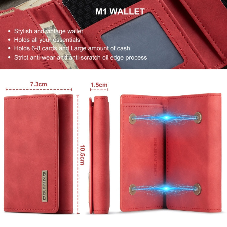 DG.MING M1 Series 3-Fold Multi Card Wallet(Red)