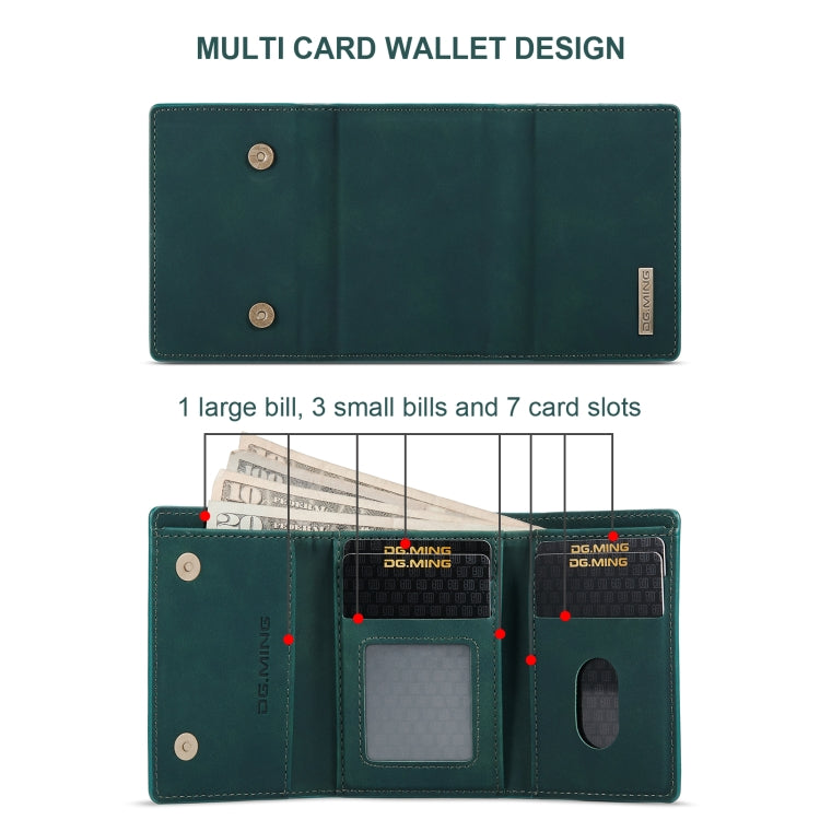 DG.MING M1 Series 3-Fold Multi Card Wallet(Green)