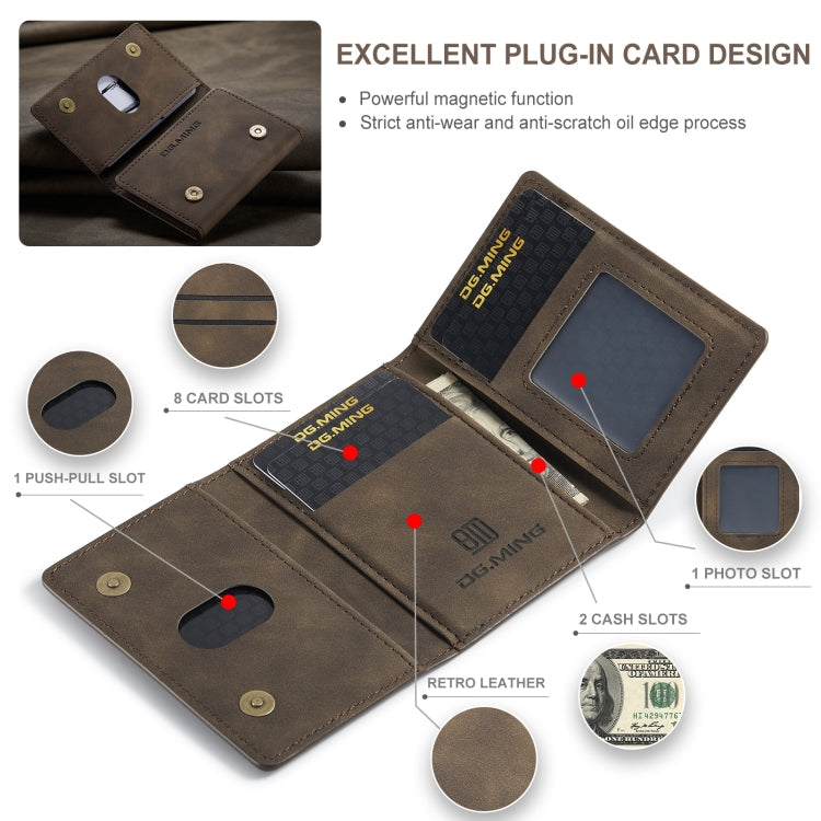 DG.MING M2 Series 3-Fold Card Bag(Coffee)