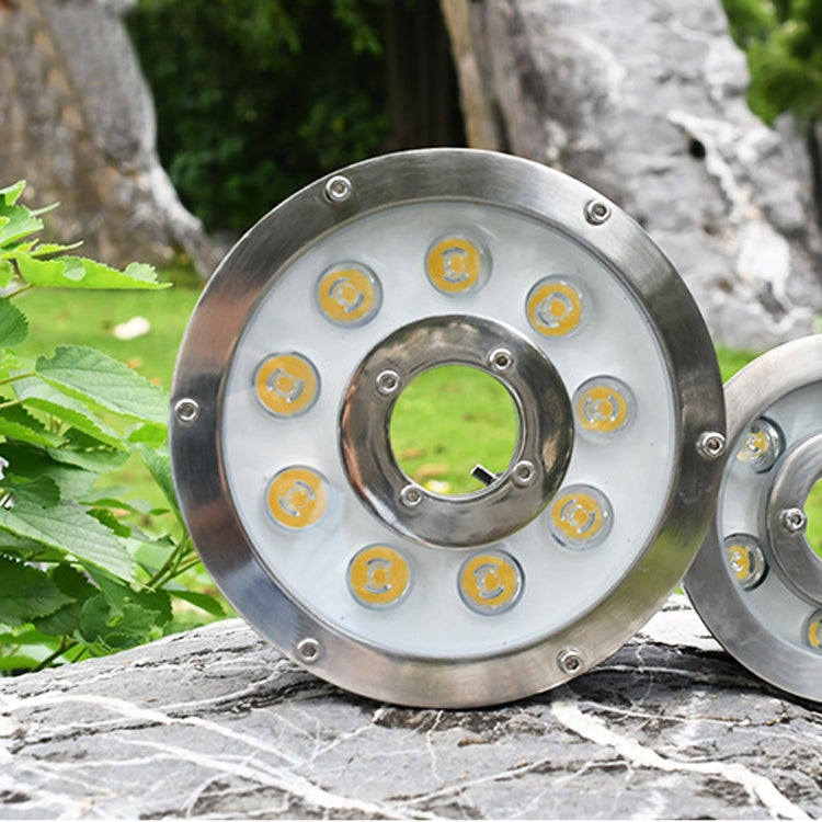 18W Landscape Ring LED Aluminum Alloy Underwater Fountain Light(White Light)